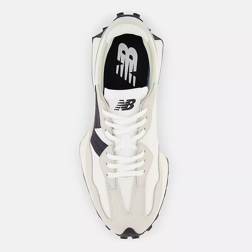 New Balance Women's 327 Sea Salt White/Black Shoes - Image 4